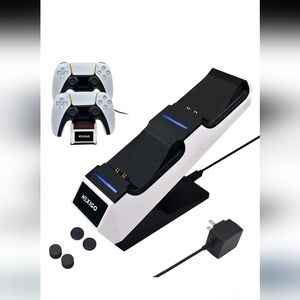 NexiGo PS5 Controller Charger with Thumb Grips